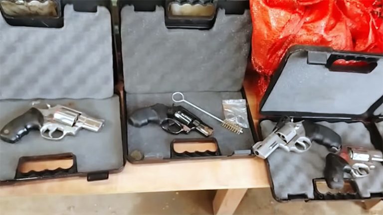 Pistols recovered during Tangalle drug raid