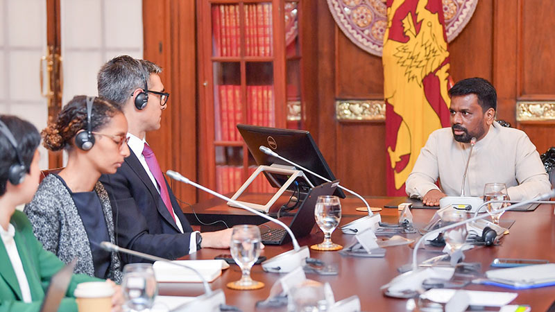 Sri Lanka President Anura Kumara Dissanayake meeting with IMF delegation and government officials in Colombo