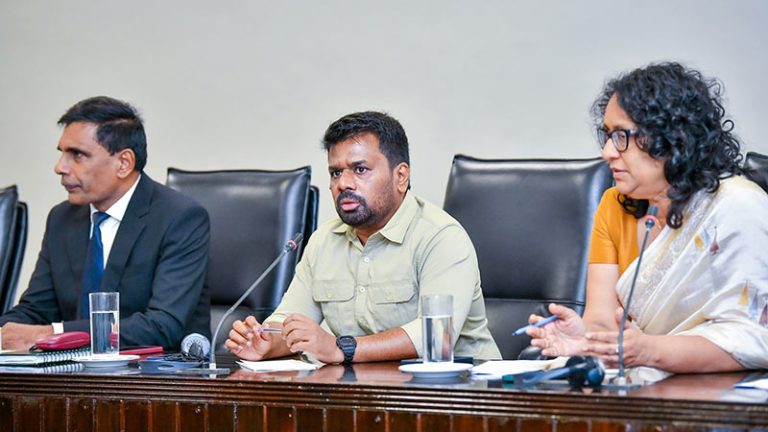 Sri Lanka President Anura Kumara Dissanayake, Prime Minister Dr. Harini Amarasuriya and Public Security Minister Ananda Wijepala