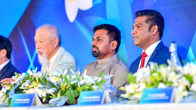 Sri Lanka President Anura Kumara Dissanayake with Minister of Health and Mass Media Dr. Nalinda Jayatissa