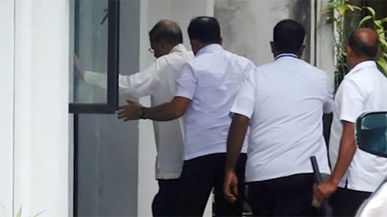 Former Sri Lankan President Maithripala Sirisena appears before the Commission to Investigate Allegations of Bribery or Corruption (CIABOC)