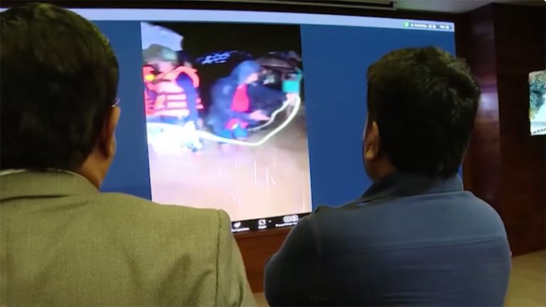 Sri Lanka President Anura Kumara Dissanayake monitoring live rescue footage