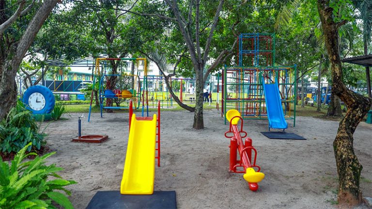 The renovated children’s park and new Sensory Garden at the Senehasa Education, Resource, Research and Information Centre (SERRIC)