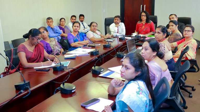 Discussion on schoolgirls' health and hygiene at Sri Lanka Ministry of Education
