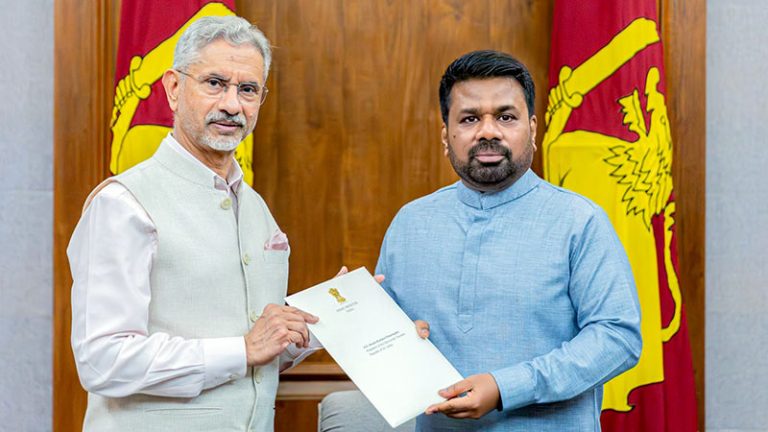 Indian Minister of External Affairs Dr. S. Jaishankar meeting Sri Lanka President Anura Kumara Dissanayake in Colombo