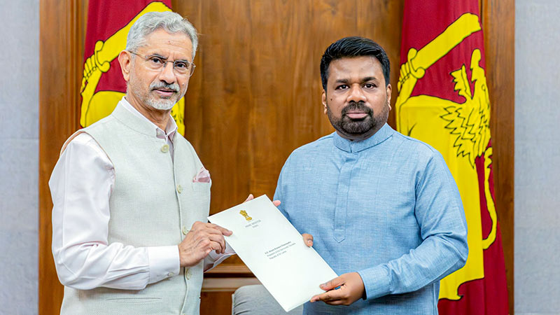 Indian Minister of External Affairs Dr. S. Jaishankar meeting Sri Lanka President Anura Kumara Dissanayake in Colombo