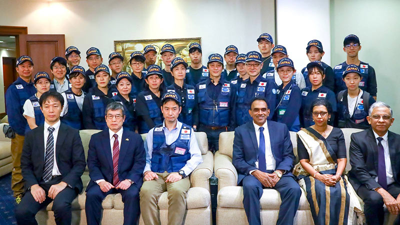 Members of the Japan Disaster Relief medical team in Sri Lanka