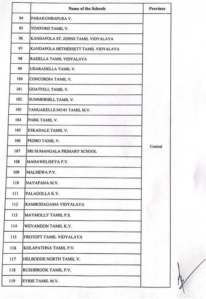 The schools in Sri Lanka that cannot be opened on December 16, 2025