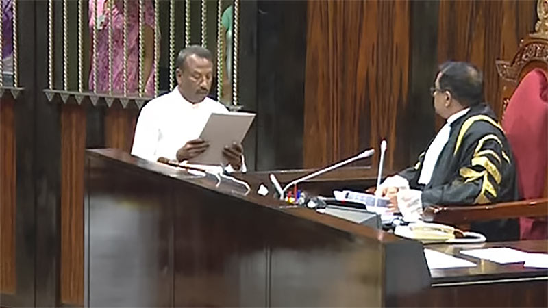 Mohamed Thahir sworn in as National List MP