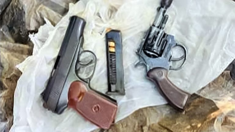 Foreign-made revolver and micro pistol recovered in Valaichchenai raid