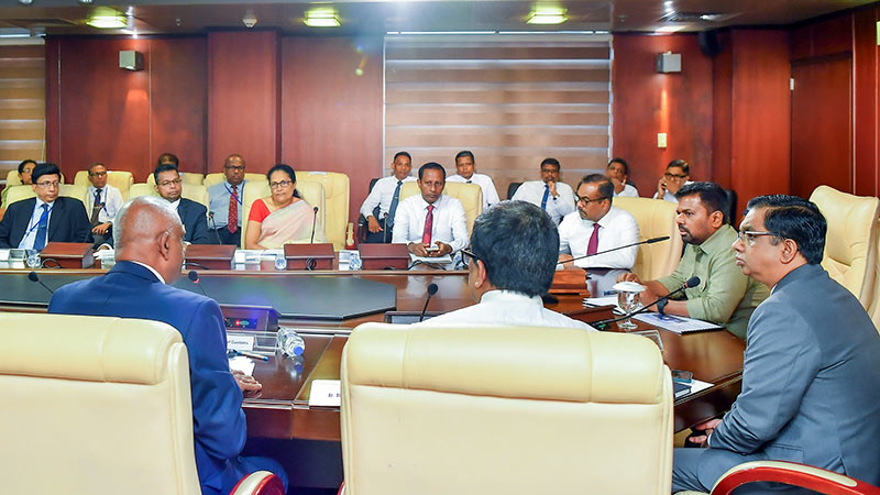 Sri Lanka President Anura Kumara Dissanayake inspecting operations at Sri Lanka Customs