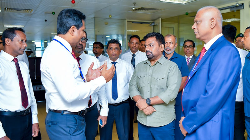 Sri Lanka President Anura Kumara Dissanayake inspecting operations at Sri Lanka Customs