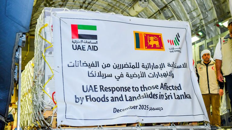 UAE delivers emergency relief to Sri Lanka