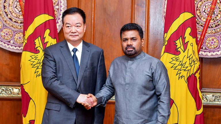 Wang Junzheng of CPC with Sri Lanka President Anura Kumara Dissanayake