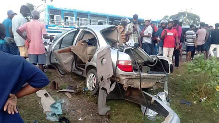Four killed in head-on collision on Paranthan-Mullaitivu road