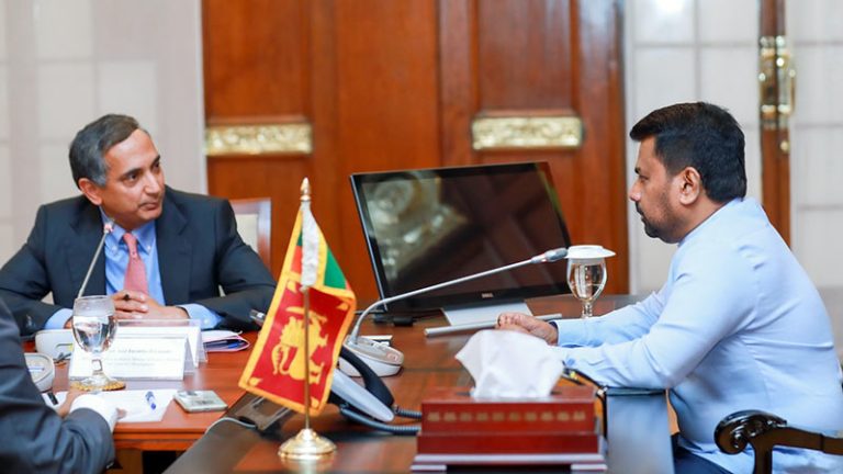 IMF Director Krishna Srinivasan in discussion with Sri Lankan President Anura Kumara Dissanayake