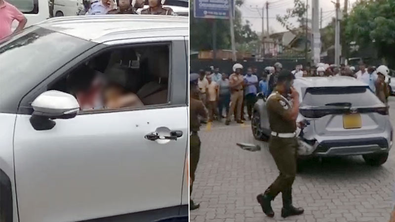 Shooting at Supermarket Car Park in Akuregoda, Sri Lanka