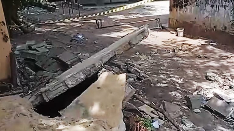 Three students injured in Borella school wall collapse