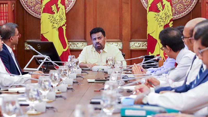 Sri Lanka President Anura Kumara Dissanayake chairs high-level meeting at Presidential Secretariat in Colombo on Middle East war economic impact