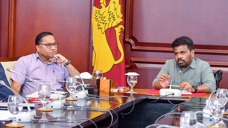 Sri Lanka President Anura Kumara Dissanayake with Minister Vijitha Herath