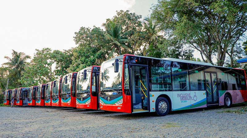 Low-floor air-conditioned buses for persons with disabilities in Sri Lanka