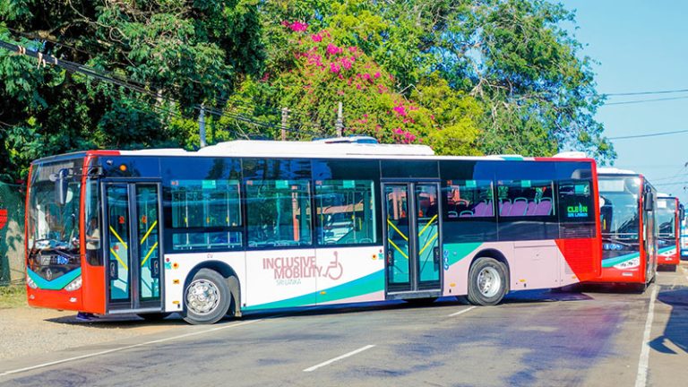 Low-floor air-conditioned buses for persons with disabilities in Sri Lanka