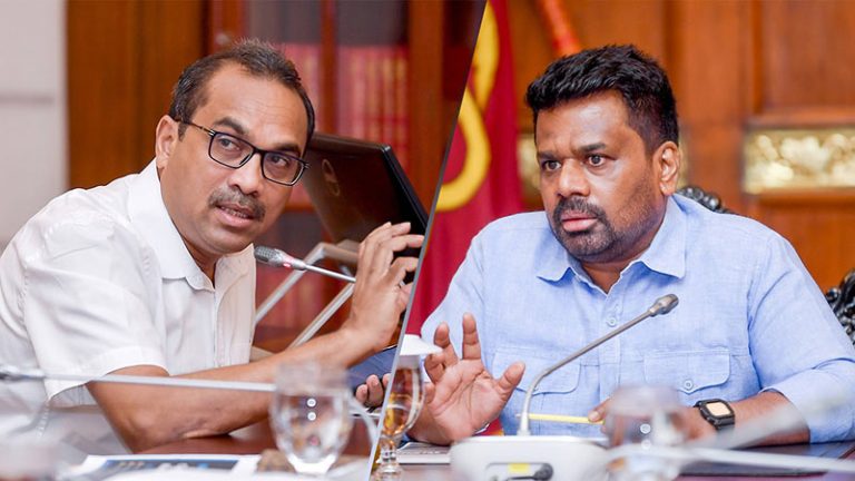 Minister Bimal Rathnayake and President Anura Kumara Dissanayake