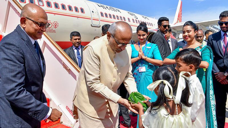 India’s Vice-President C. P. Radhakrishnan arrives in Sri Lanka