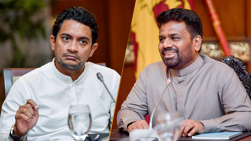 Deputy Minister Chathuranga Abeysinghe and Sri Lanka President Anura Kumara Dissanayake