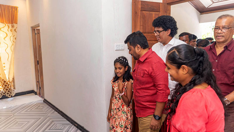 Sri Lankan President Anura Kumara Dissanayake attends a Sinhala and Tamil New Year housewarming in Galnewa
