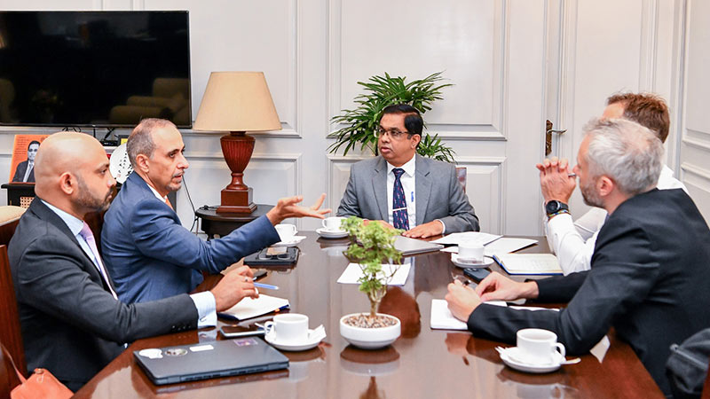 World Bank delegation meeting Secretary to the President Dr. Nandika Sanath Kumanayake in Colombo to discuss revenue reforms