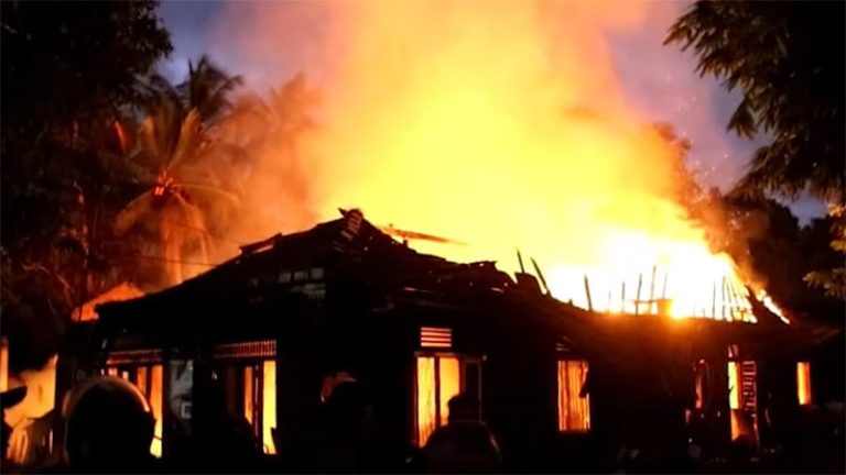 Fire at an elders' home in Anguruwatota, Horana