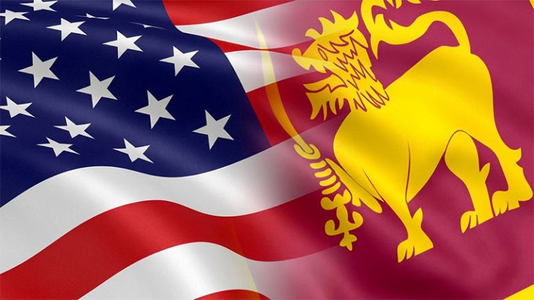 United States of America Sri Lanka flags