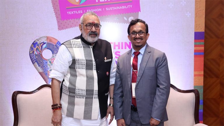 Indian Union Textiles Minister Giriraj Singh and Sri Lankan Industry Minister Sunil Handunnetti