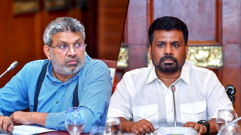 Minister Harshana Nanayakkara and President Anura Kumara Dissanayake