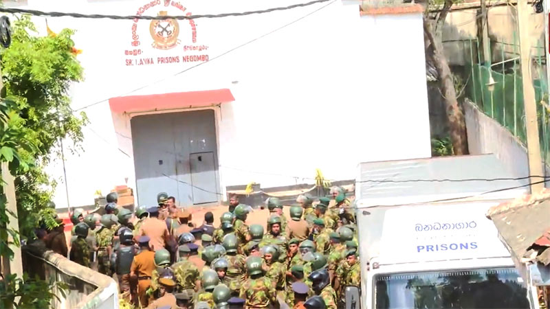 Fresh unrest erupts again at Negombo Prison