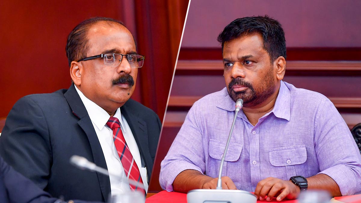 Deputy Minister of Defence Retired Major General Aruna Jayasekara and President Anura Kumara Dissanayake