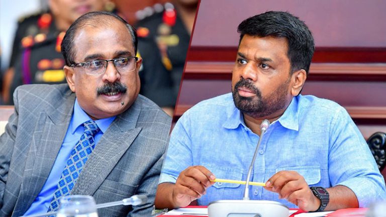 Deputy Minister of Defence Major General Aruna Jayasekara and Sri Lanka President Anura Kumara Dissanayake