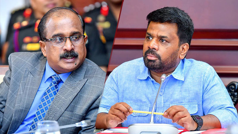 Deputy Minister of Defence Major General Aruna Jayasekara and Sri Lanka President Anura Kumara Dissanayake