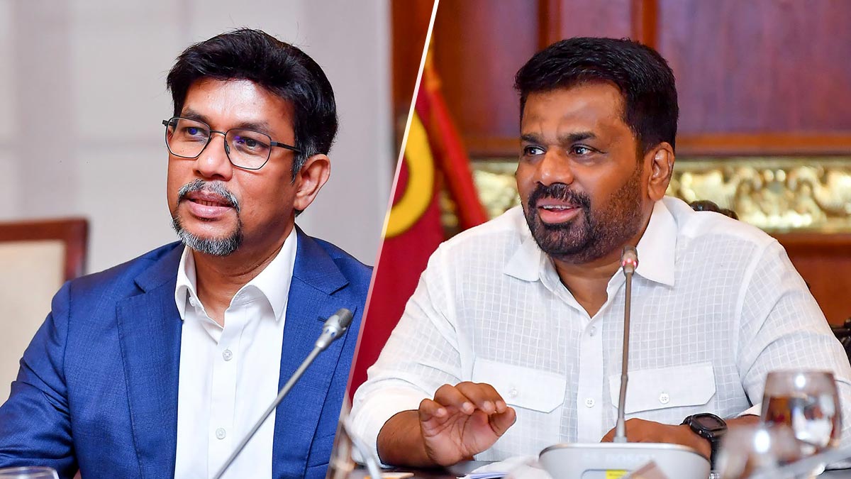Deputy Minister of Digital Economy Eranga Weeraratne and Sri Lanka President Anura Kumara Dissanayake