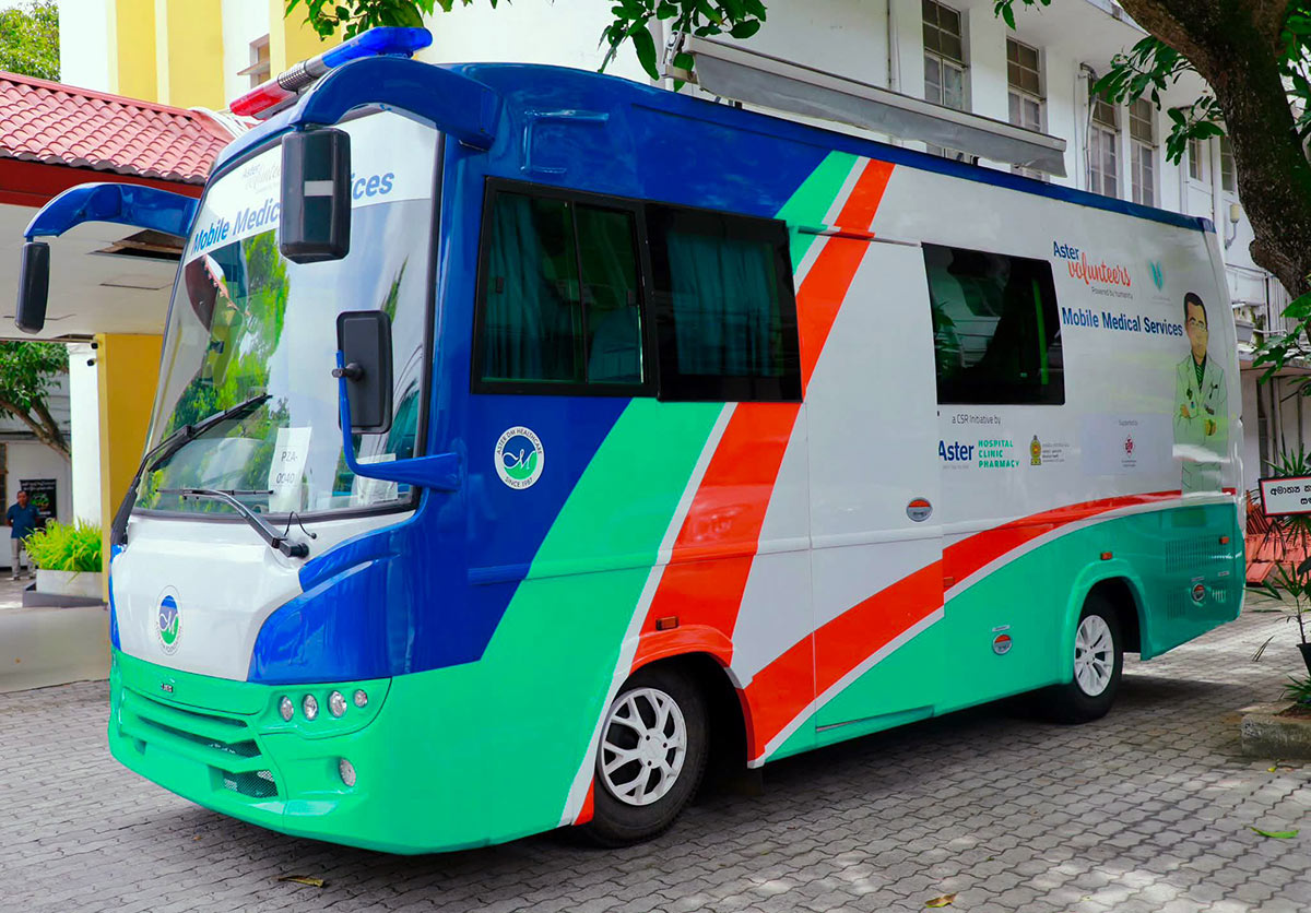 Fully equipped mobile drug testing bus handed over to the National Transport Medical Institute at the Ministry of Health premises in Sri Lanka