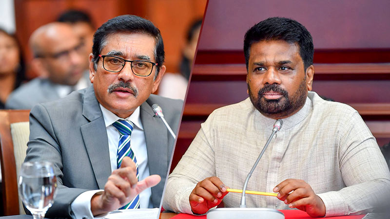 Central Bank Governor Dr. Nandalal Weerasinghe and Sri Lanka President Anura Kumara Dissanayake