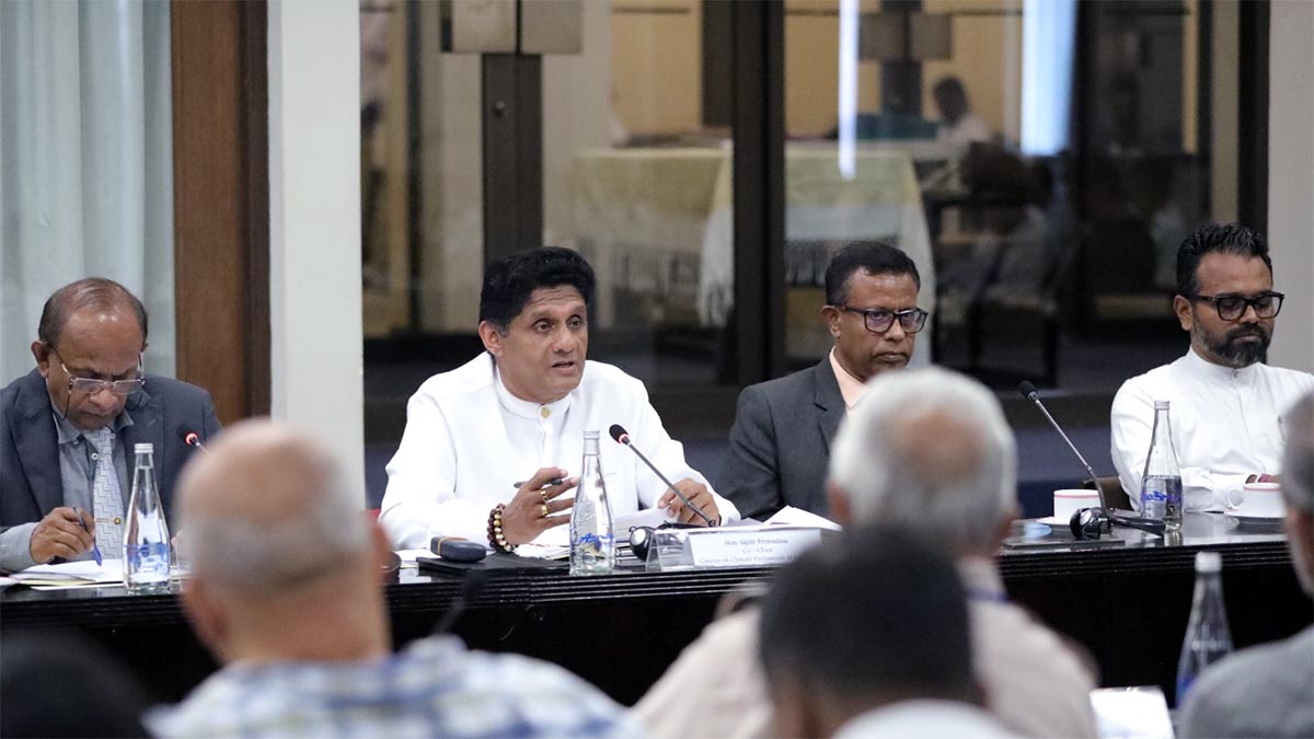 Sajith Premadasa speaks at Sri Lanka Climate Parliament Caucus meeting