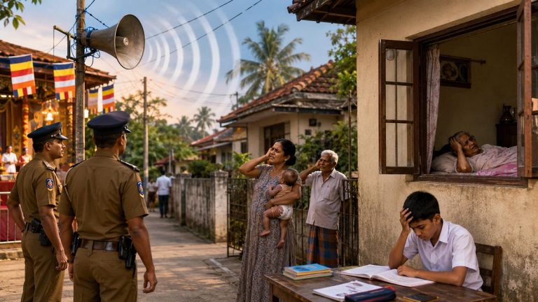 Sri Lanka Police respond to loudspeaker noise disturbing nearby residents