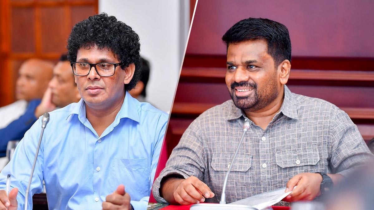 Minister Wasantha Samarasinghe and Sri Lanka President Anura Kumara Dissanayake