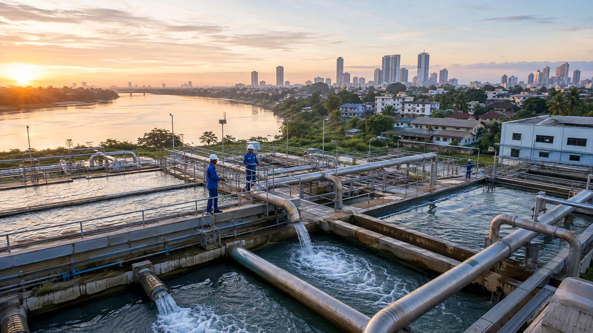 Water supply restoration at a treatment plant
