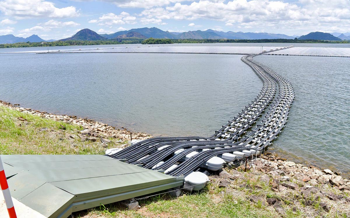 Diyajanani 5 MW Floating Solar Power Plant on the Ibbankatuwa Tank in Dambulla, Sri Lanka