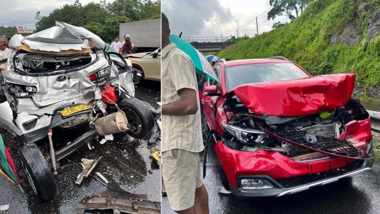 Multi-vehicle accident on the Southern Expressway between Gelanigama and Dodangoda