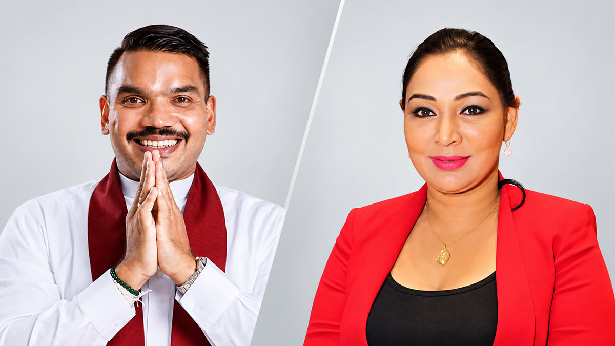 Namal Rajapaksa and Janaki Siriwardena