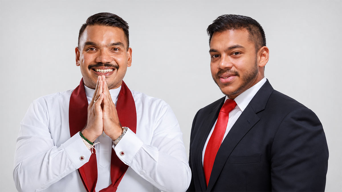 Namal Rajapaksa and Yoshitha Rajapaksa